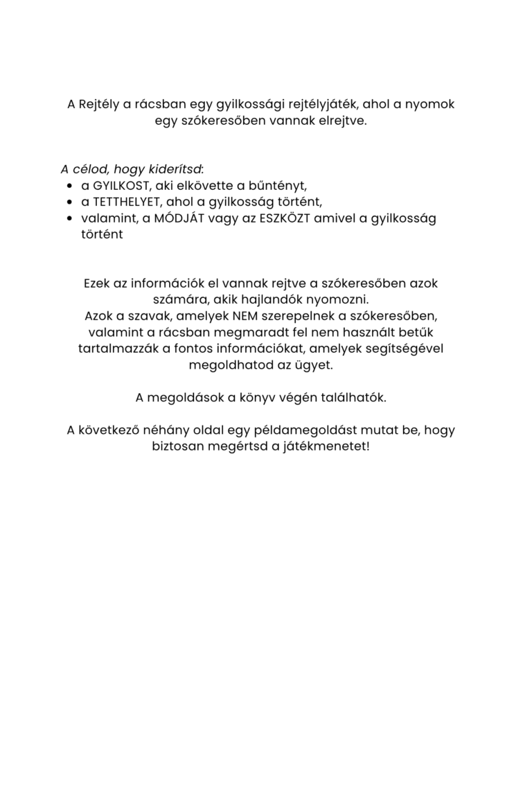 Rejtély a rácsban feladat